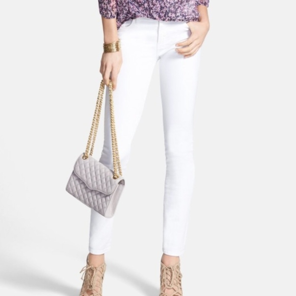 NWT J Brand Skinny Leg White Denim Stretch Jeans